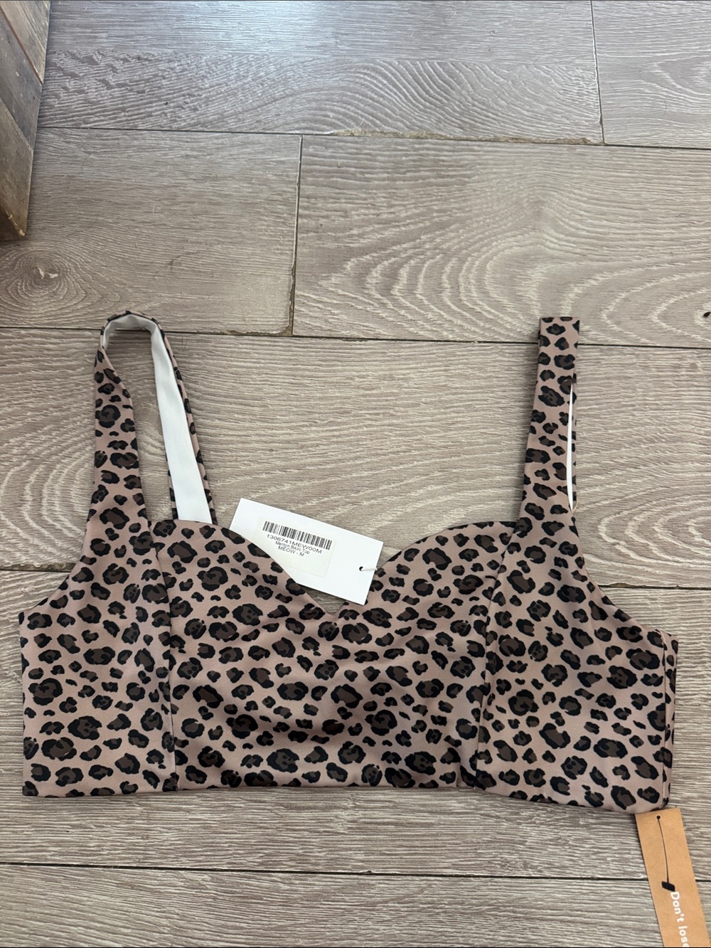 NWT Reformation Leopard Print Swim Bralette